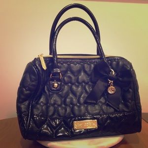 Betsey Johnson black shoulder satchel bag